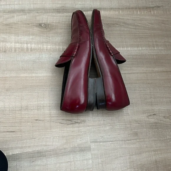 Prada Men's Burgundy Leather Oxfords 9.5 - Picture 5 of 8